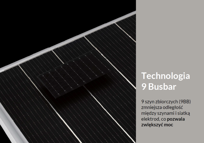 Panele fotowoltaiczne Jinko 470 Mono Half-Cut srebrna rama Technologia 9BB