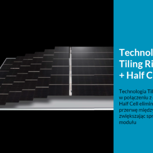 Panele fotowoltaiczne Jinko 470 Mono Half-Cut srebrna rama Technologia Tiling Ribbon